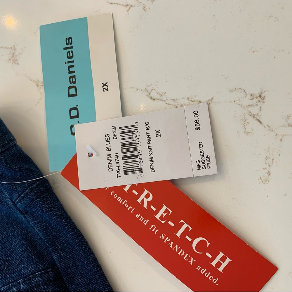 Cathy Daniels Pull On Jeans Elastic Waist Stretch  Women’s Size 2X NEW - Picture 7 of 11